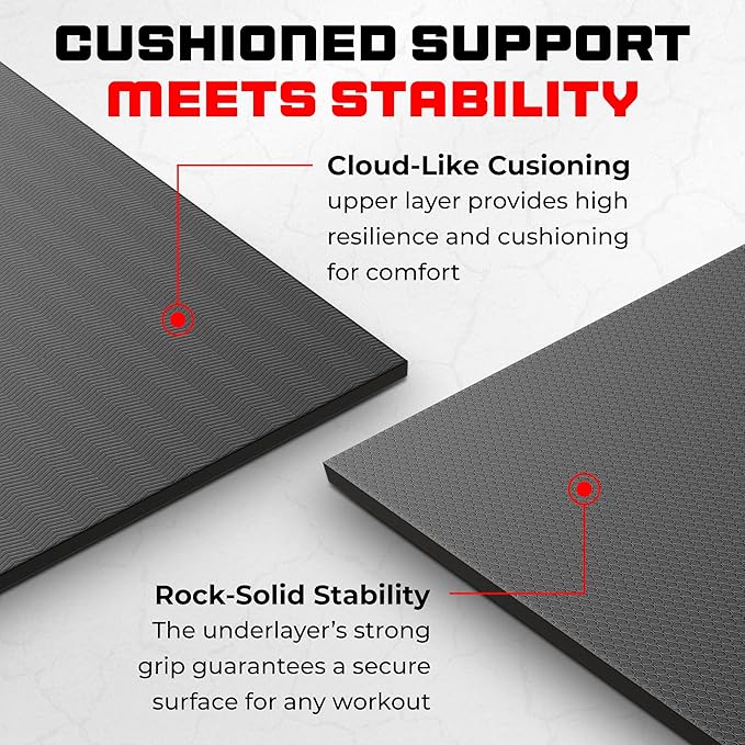 8FT x 4FT Extra Large Exercise Mat - PVC Floor Workout Mat with Carry Bag, Cleaning Cloth - Non slip Thick Workout Mats for Home Gym Flooring, Fitness Training Mat for Weights Pilates Cardio-PawvioPets