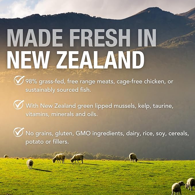 Feline Natural New Zealand Canned Catfood Wet Food, High-Meat, Low-Carb, & Grain Free Cat Food Wet, Beef & Hoki Feast, 3 oz, Pack of 24-PawvioPets