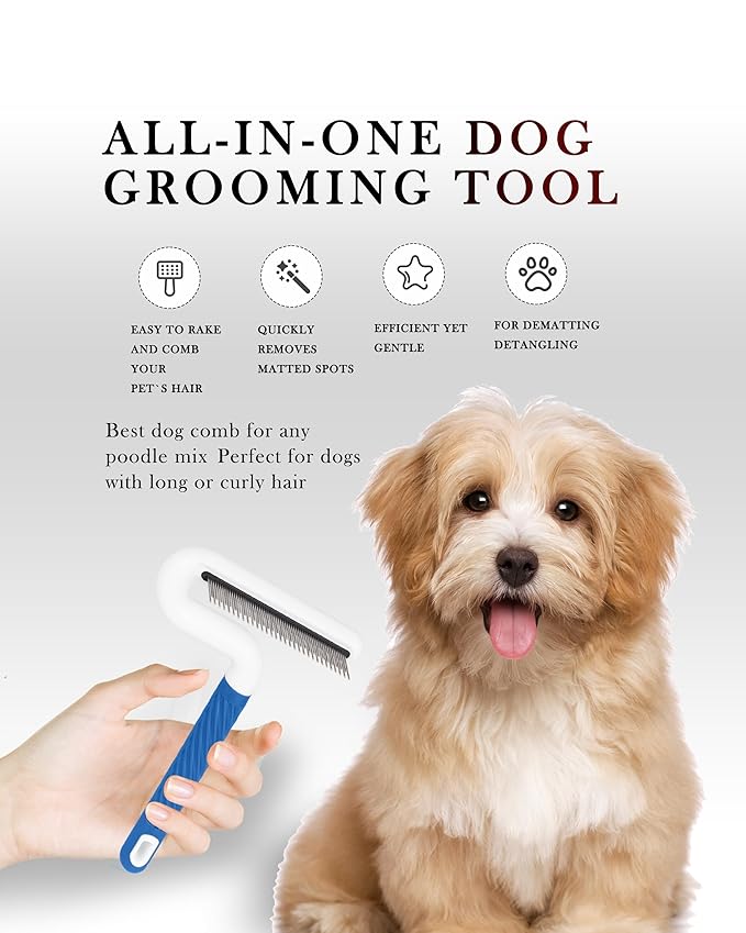 Flea Comb, TailGurus Effective Flea Comb for Cats & Dogs - Shedding Brush for All Pets - Long Hair Friendly - Durable - Versatile & Safe - Durable, Safe & Versatile - Portable, Pet-Friendly(TG2042)-PawvioPets