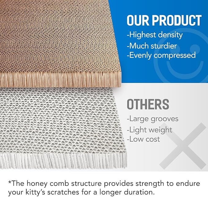 Cat Condo Scratcher Post Cardboard, Sailboat Shape Cat Scratching Lounge Bed, Durable Pad Prevents Furniture Damage,21.26x13.78x15.75 inch-PawvioPets