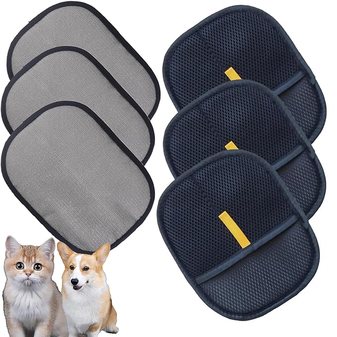 3-Pack Pet Hair Removal Gloves, Remove Dog/Cat Fur from Clothing, Furniture, Bedding & Carpet, – Reusable & Washable Lint Hair Remover for Home & Pet Owners-PawvioPets