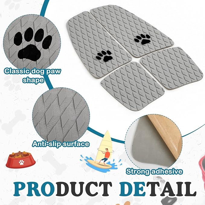 Dog Traction Pad Dog Paddle Board Kayak Accessories 21.2 x 15.3 Inch Non Slip Deck Grip Mat Surfboard Traction Good Grip EVA Foams for SUP Skimboard Paddleboard Surfboard-PawvioPets