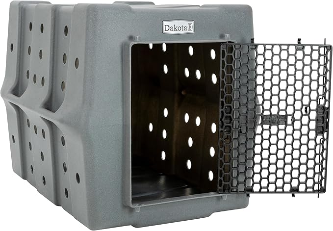 Dakota 283 Crate - Canine Rough and Tough Economy Kennel (Dark Granite, Large)-PawvioPets