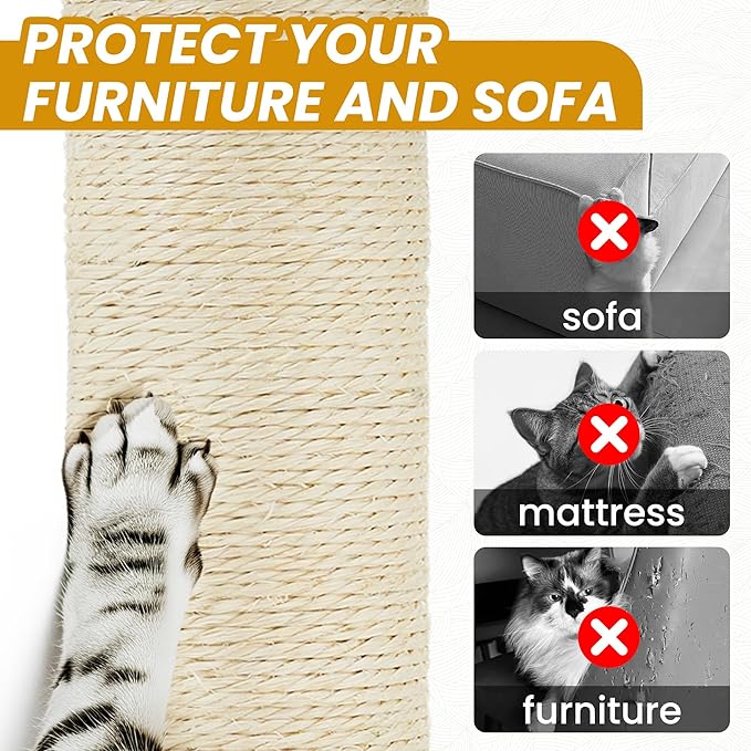 55 Inch Large Cat Tree Tower for Indoor Cats with Hammock Green Leaves Sisal Scratching Post, Plush Hang Ball Play Furniture for Kittens & Adult Cats, New Beige-PawvioPets