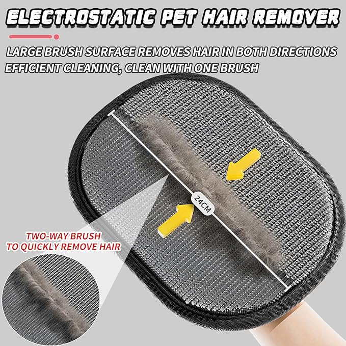 2025 New Pet Hair Removal Glove for Cats & Dogs, Grooming Gloves for Dogs, Static Removal Gloves for Pet Hair, Reusable Pet Hair Remover Glove(3)-PawvioPets