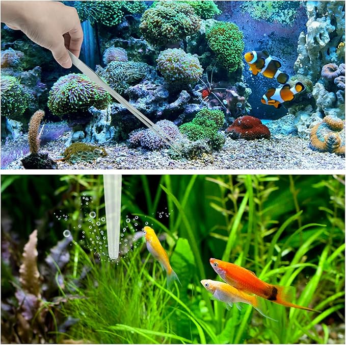 Fish Tank Cleaning Tools, 6 pcs Aquarium Cleaning Tools, Feeder Tools Kit, Aquarium Plants Cleaner, Algae Scraper for Glass Aquariums-PawvioPets