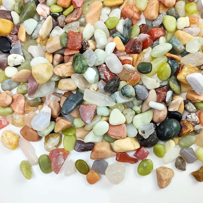5lbs Small Succulent Rocks, 3/8 Inch Colorful Pebbles for Plants, Decorative Rocks for Plants Indoor, Vases, Planters and Outdoor Gardening Stones-PawvioPets