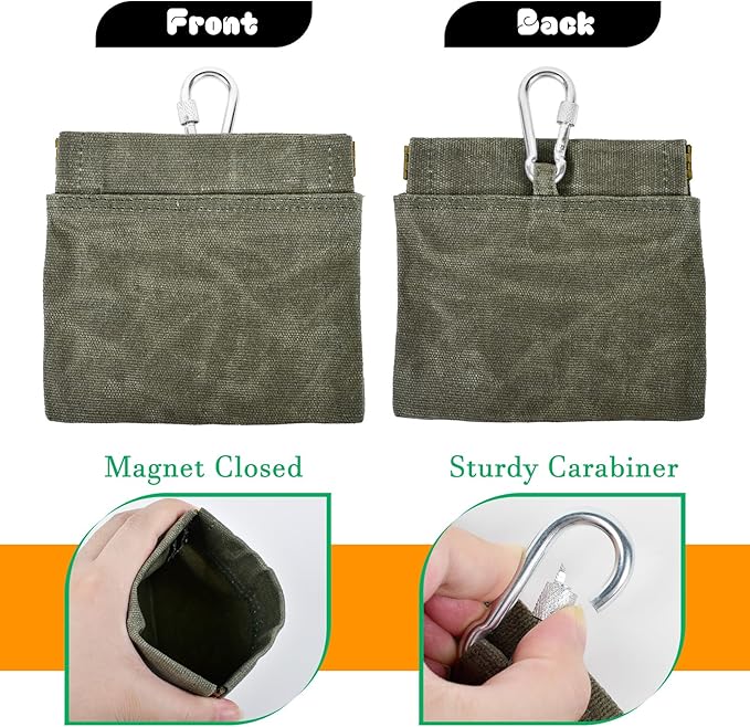 CONLI Dog Treat Pouch Set Portable Dog Training Treat Pouch with Folding Bowl and Training Clicker, Auto Closing Pet Snack Reward Pocket Treat Pouches for Pet Training Walking-PawvioPets