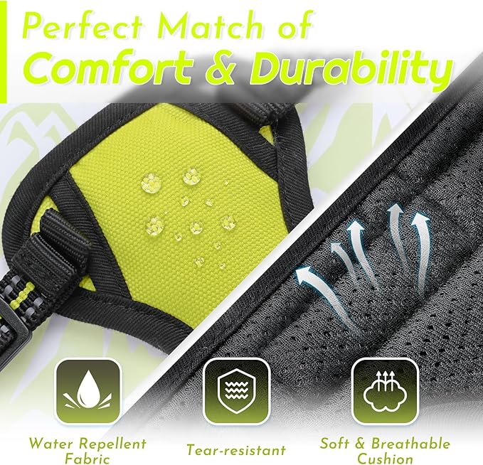 Eagloo Small Dog Harness No Pull, Service Vest with Reflective Strips and Control Handle, Adjustable and Comfortable for Walking, No Choke Pet Harness with 2 Metal Rings, Green, XS-PawvioPets