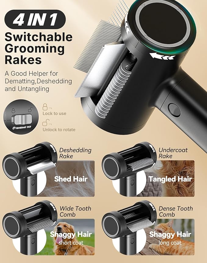 5-in-1 Cat Hair Brush, Dog Grooming Steam Comb for Long Short Haired Indoor Cats Spritz Comb for Deshedding, Detangling, Pet Brush for Kitten Rabbit Massage, with 3 Essence Liquid-PawvioPets