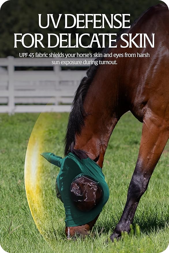 Equinavia Bug Out Fly Mask | Against Flies, Insects, UV Rays - Turquoise - Pony-PawvioPets
