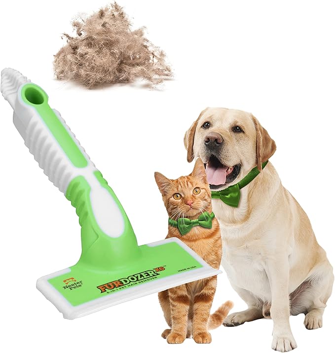 FurDozer X6 Pet Hair Remover & Auto Detailing Tool - Cat & Dog Hair Remover for Carpets, Car Interiors, Couches, Bedding, & Pet Furniture - Reusable Pet Hair Removal Tool for Cat and Dog Fur & Lint-PawvioPets