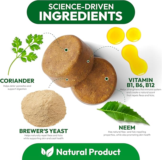 Flea and Tick Prevention for Dogs Pills - Natural Dog Flea & Tick Control - 170 Soft Chewables - Oral Defense Treatment for Dogs Supplement - Vet Formulated Chews - All Breeds & Ages - Made in USA-PawvioPets