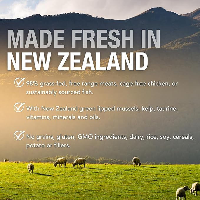 Feline Natural New Zealand Canned Catfood Wet Food, High-Meat, Low-Carb, & Grain Free Cat Food Wet, Lamb & Salmon Feast, 6 oz, Pack of 12-PawvioPets