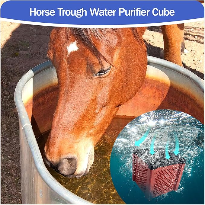 2 PCS 2026 New Pure Cube Water Trough Filter 2.0, Eco-Aquarium with Honeycomb Charcoal, Super Strong Filtration Activated Carbon Filter Media for Fish Tanks, Horse Troughs, Ponds & Livestock Tanks-PawvioPets