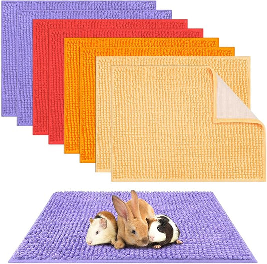 Barydat 8 Pcs Guinea Pig Cage Liner for Guinea Pig Cage Bedding Reusable Rabbit Mat Pad Washable Training Pad Animal Sleeping Bedding Mat-PawvioPets