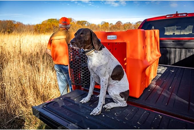 Dakota 283 Crate - Canine Rough and Tough Economy Kennel (Orange, Large)-PawvioPets