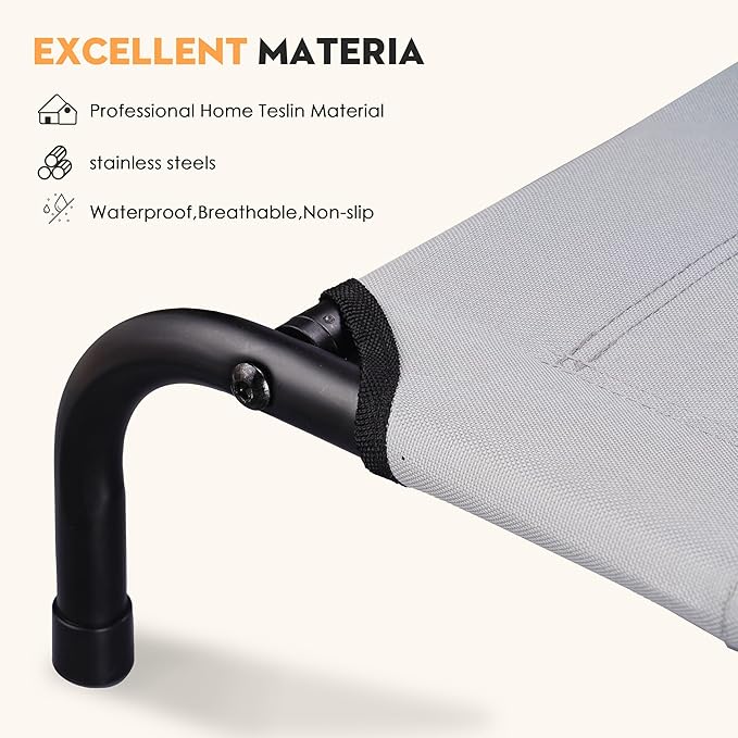 Elevated Dog Bed Raised Dog Bed Outdoor for Large Medium Size Dogs Place Bed Easy Clean Breathable, Comfortable,Rugged Durable Raised Pet Bed Up to 130 lbs,42in-PawvioPets