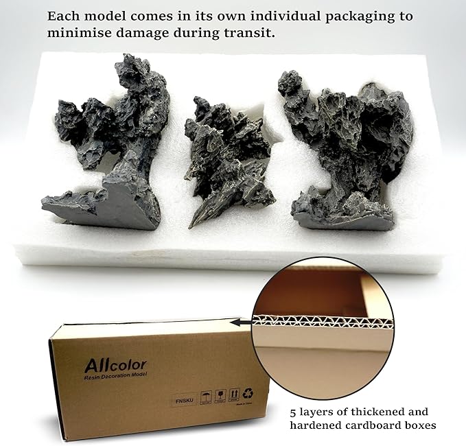 Fish Tank Decor Rocks.Aquarium Decoration Model.Easy and Quick Solution for Aquascaping.(Elf Island)-PawvioPets