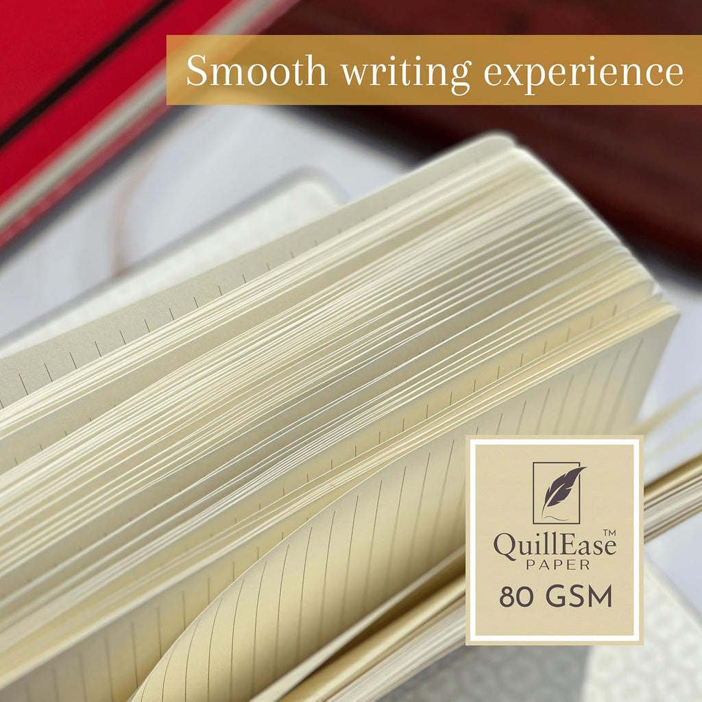 SETTINI® Lined Journal - Sleek Teal Journal for Writing Gift Set - Hardcover Vegan Leather, Includes Luxury Pen in a Unique Pen Holder, 192 Pages, 6 x 8.5 inches, Birthday Gift