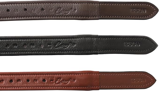 Exion FlexiStrong Stirrup Leathers for English Saddle | Ultra-Soft Cow Calfskin with Nylon Core | 1” Wide Stirrup Leathers for Daily Use | Sizes 48" to 62" | Black, Brown-PawvioPets