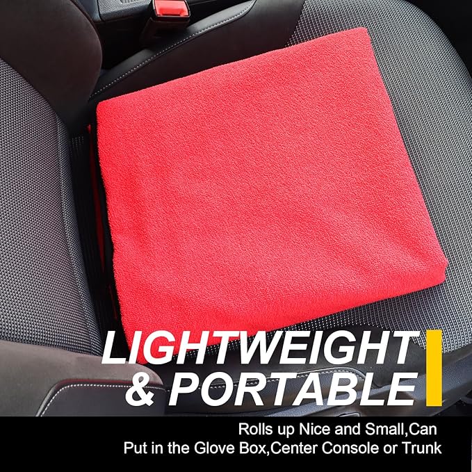 Back Seat Cover for Car Trucks Van SUV,Waterproof Rear Bench Towel Seat Covers for Dogs and Kids,Automotive Backseat Protector (Red)-PawvioPets