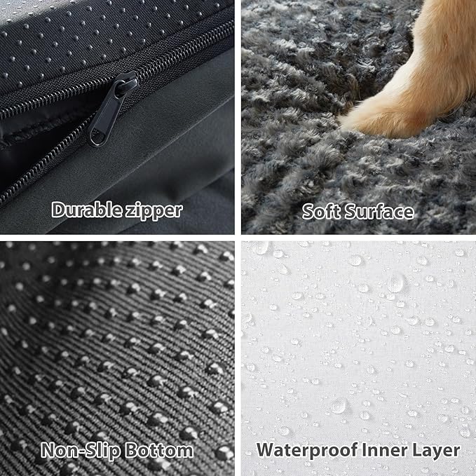 BFPETHOME Orthopedic Dog Beds for Large Dogs-Waterproof Sofa Dog Bed with Removable Washable Cover, Large Pet Bed with Waterproof Lining and Nonskid Bottom, Pet Bed for Dogs-PawvioPets