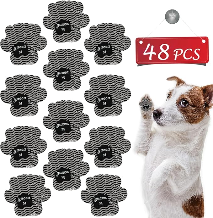Dog Anti Slip Paw Grips Traction Pads, Dog Paw Protector with Stronger Adhesive, Toe Grips for Dogs from Slipping on Hardwood Floors, Dog Shoes Booties Socks Replacement for Older Dogs-PawvioPets