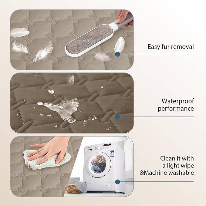 gogobunny 100% Double Sided Waterproof Dog Blanket Soft Pet Bed Cover Reversible Protect Furniture Couch Sofa Car for Puppy Cat Kids (Dark Walnut/Light Walnut, 32x53 Inch (Pack of 1))-PawvioPets