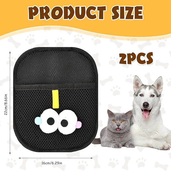 2 PCS Electrostatic Pet Hair Remover, Pet Hair Remover Tool for Cats & Dogs, Cleaning Gloves for Carpet, Couch, Furniture, Car Seat, Double-Sided, Reusable, Washable-PawvioPets