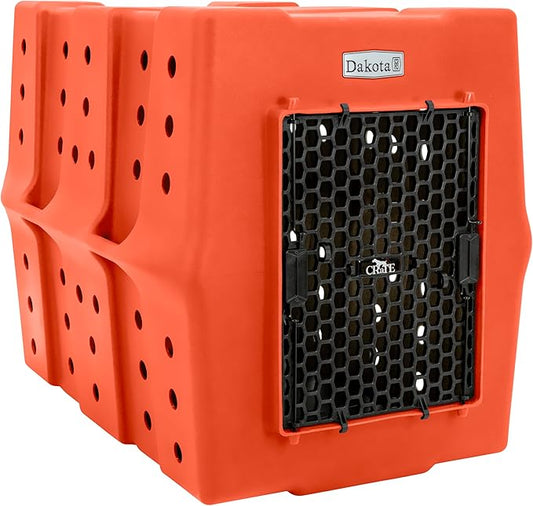 Dakota 283 Crate - Canine Rough and Tough Economy Kennel (Orange, X-Large)-PawvioPets
