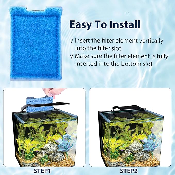 8 Pack Fish Tank Rite-Size Z Filter Cartridges Compatible with MarineLand Aquarium Eclipse Filtration Systems & Hidden Filtration System, and Fit for MarineLand Ailhouette & Portrait Filtration System-PawvioPets