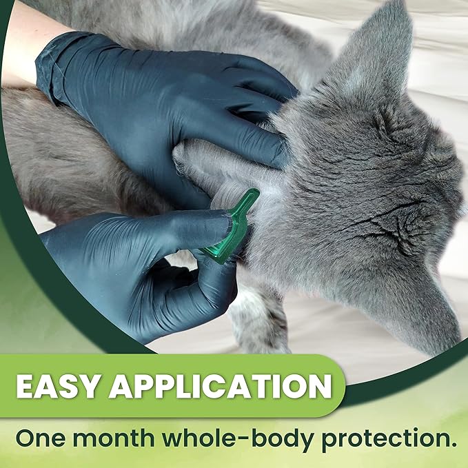 Flea and Tick Prevention for Cats: Flea & Tick Topical for Cats Over 1.5lbs, 6 Dose Flea and Tick Control/Prevention for 6 Months (6 Pack)-PawvioPets