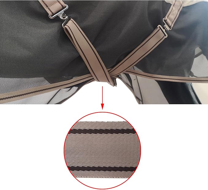 BARN & STABLE Breathable and UV Protective Horse Fly Sheets Tear-Resistant Mesh Fly Sheets for Horse Comfy Equine Summer Sheets with Removable Web Leg Straps-PawvioPets