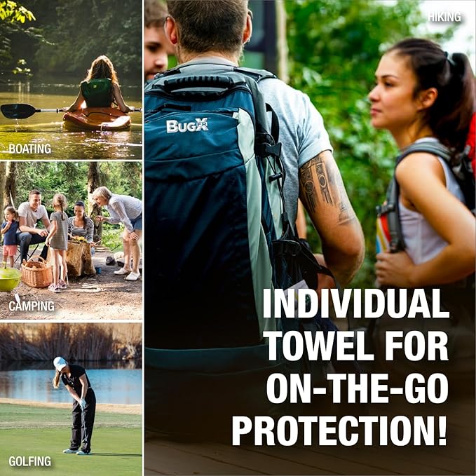 CoreTex Bug X FR DEET-Free Insect Repellent Wipes - Pack of 100 Single-Use, Naturally Derived Geranium Oil Bug Wipes - Protects Against Flies, Fleas & Mosquitoes - Travel Mosquito Repellent Towelettes-PawvioPets