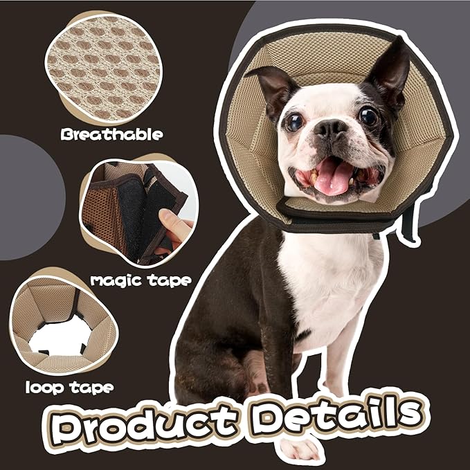 Dog Cone Collar Soft Cone for Medium Dogs After Surgery Adjustable Elizabethan Collar for Dogs to Stop Licking Wounds, Biting Stitches Professional Pet Recovery Cones E-Collar for Dog-PawvioPets
