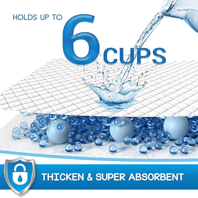 CROCI Dog Pads 28x34in Extra Large, Wee Wee Pads for Dogs Super Absorbent Up to 6 Cups, Disposable (40 Counts)-PawvioPets