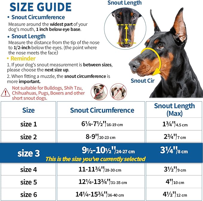 BARKLESS Dog Muzzle, Basket Muzzle Anti Biting Chewing, Sturdy Lightweight Cage Mouth Cover for Small Medium Large Sized Dogs, Allows Panting Drinking, Suitable for Grooming Trimming Training-PawvioPets