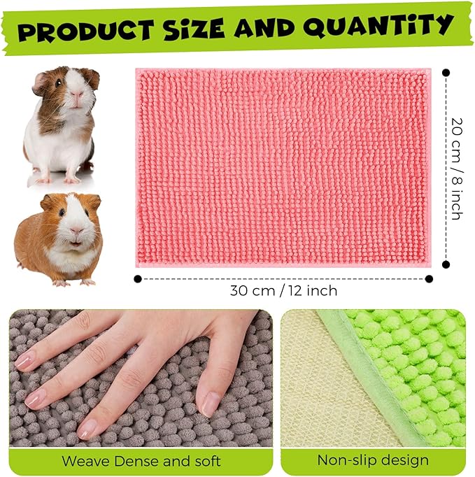 Barydat 8 Pcs Guinea Pig Cage Liner for Guinea Pig Cage Bedding Reusable Rabbit Mat Pad Washable Training Pad Animal Sleeping Bedding Mat-PawvioPets