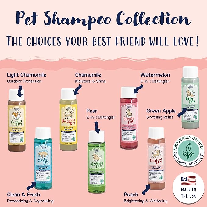 Bobbi Panter Dog Shampoo - Made in USA - All Natural Formula for Whitening All Coats, Enhances Shine & Moiturizes - Concentrated 20:1 for Professional Groomers - Peach Scent, 13 Oz (Case of 12)-PawvioPets