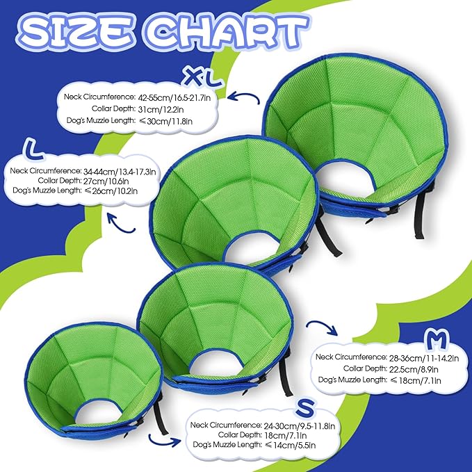 Dog Cone Collar Soft Cone for Medium Dogs After Surgery Adjustable Elizabethan Collar for Dogs to Stop Licking Wounds, Biting Stitches Professional Pet Recovery Cones E-Collar for Dog-PawvioPets