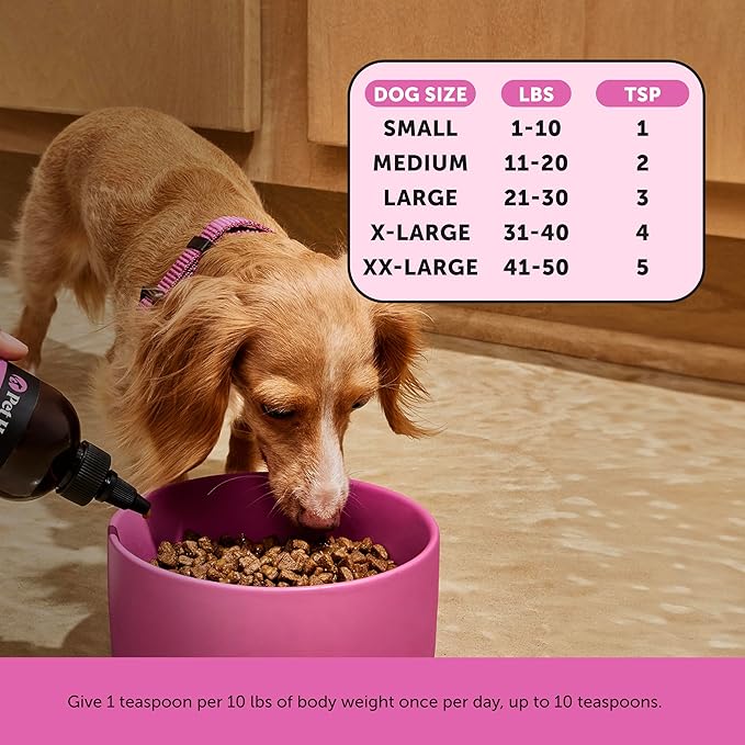 Dog Multivitamin Supplement with Salmon Oil for Dogs - Allergy Itch Relief, Digestion, Skin & Coat Health, Liquid Supplement - Dog Food Topper Bone Broth with Prebiotics (12 oz)-PawvioPets