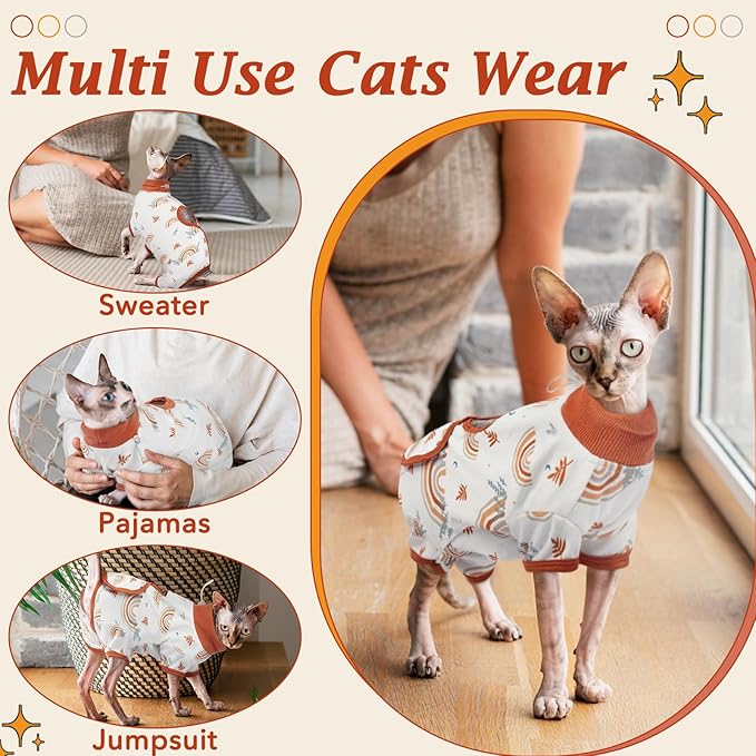 DENTRUN Cat Surgery Recovery Suit Female Male Soft Onesie, Kitten Surgical Collar Cone Alternative Shirt, Abdominal Wounds Anti-Licking Pajama for Small Pets Spay, Cat Body Suit Post Surgery-PawvioPets