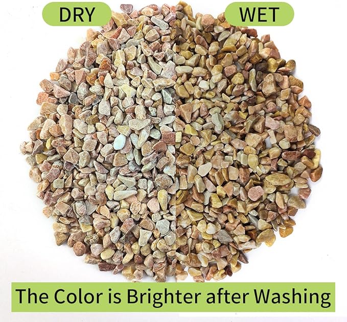 2 lb Natural Pea Gravel Small Pebbles - 3/8 Inch Pebbles for Indoor Plants, Succulents Rocks, Fish Tank Gravel, Terrarium Rocks and Patio Paver Decorative Stones-PawvioPets