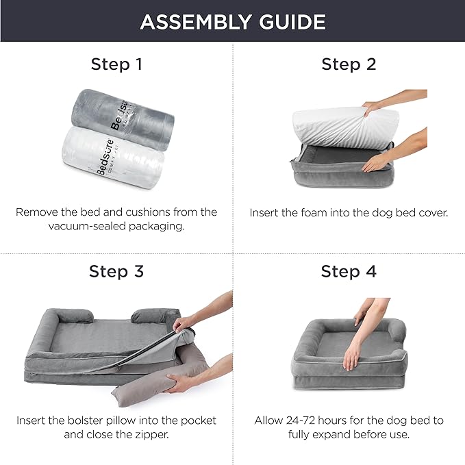 Bedsure XL Plus Orthopedic Dog Bed for Extra Large Dogs - Waterproof XLarge Dog Cat Bed, Comfort Dogs Couch Sofa with Washable Removable Cover, Pet Bed with Nonskid Bottom, Boreal Canopy Green, 48"-PawvioPets