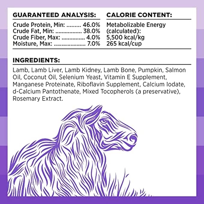 BIXBI Rawbble Freeze Dried Dog Food, Lamb Recipe, 26 oz - 97% Meat and Organs, No Fillers - Pantry-Friendly Raw Dog Food for Meal, Treat or Food Topper - USA Made in Small Batches-PawvioPets
