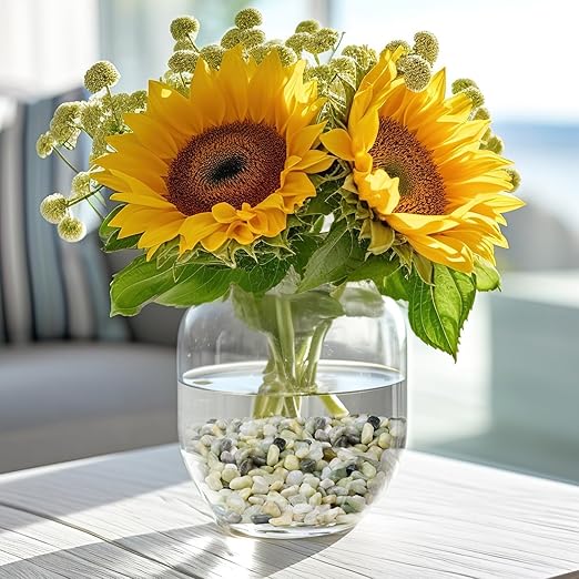 5 lbs Jade Pebbles for Indoor Plants, 3/8" Plant Rocks for Pots Indoor, Decorative Small Stones for Plants, Bamboo,Vase, Succulent, Highly Polished Small River Rocks-PawvioPets