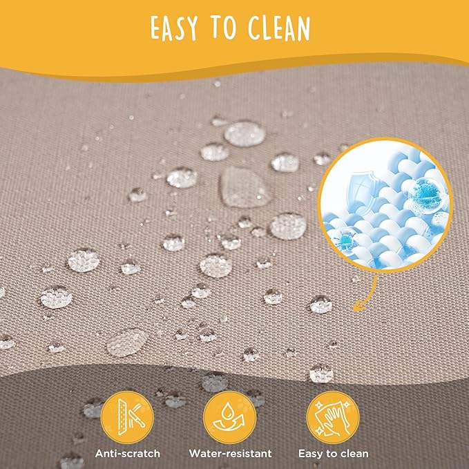 Daisy Cot, Medium Foldable Elevated Dog Bed, Portable Raised Outdoor Folding Dog Cot, Cooling, Chew Proof, Waterproof, Heavy Duty Up to 160 lbs for Camping/Home, Brown, 32"x 19"x6"-PawvioPets