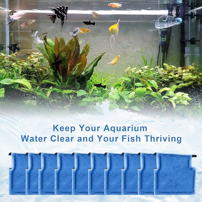 Aquarium Filter Cartridge Replacement Rite-Size A Filter Cartridges Compatible with MarineLand Penguin Power Filters 75 & 100 and for Aqua-Tech(EZ-Change #1) 5-15 Power Filters, 10 Pack-PawvioPets