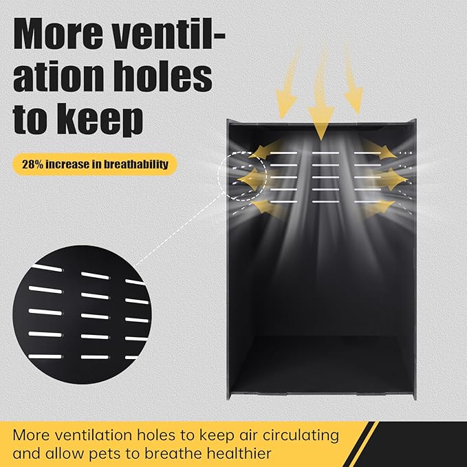 12x12x18 Reptile Enclosure – Acrylic Reptile Tank for Gecko, Snake, and Lizard – Compact PVC Terrarium for Small Pets-PawvioPets